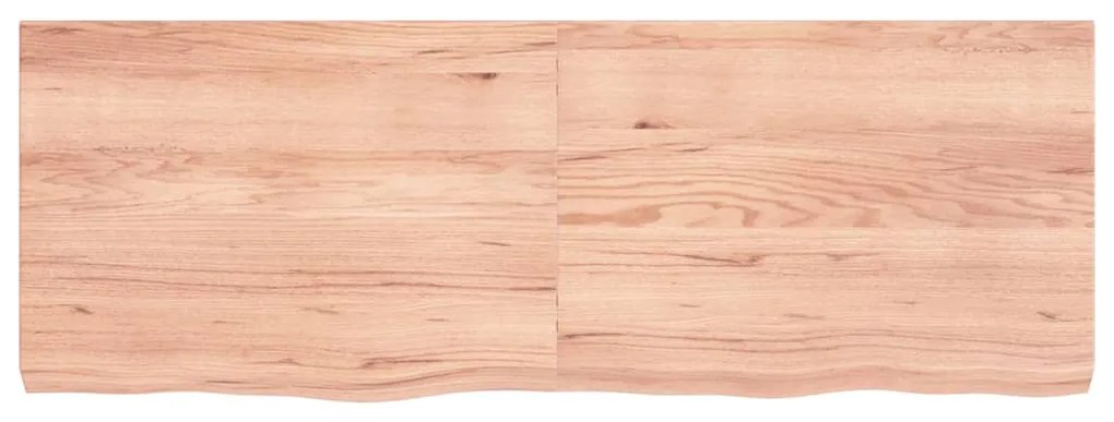 világosbarna kezelt tömör tölgyfa asztallap 140x50x(2-6) cm