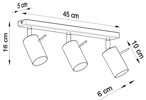 Sollux SL.0089 - Spotlámpa RING 3 3xGU10/10W/230V fehér