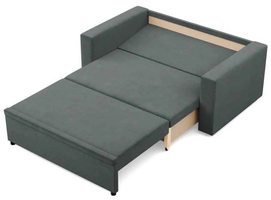 Zeus kanapé, bársony, hab töltet, egyenes kartámasz, szürke