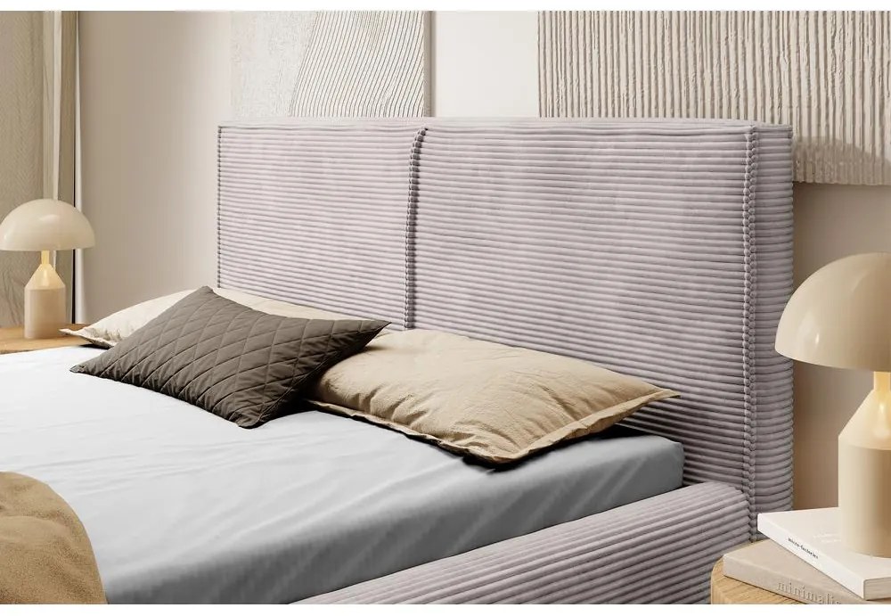 Franciaágy 180 cm Fatime (ágyráccsal) (tárolóhellyel) (sötét bézs + fekete). Akció -15%. 1099167