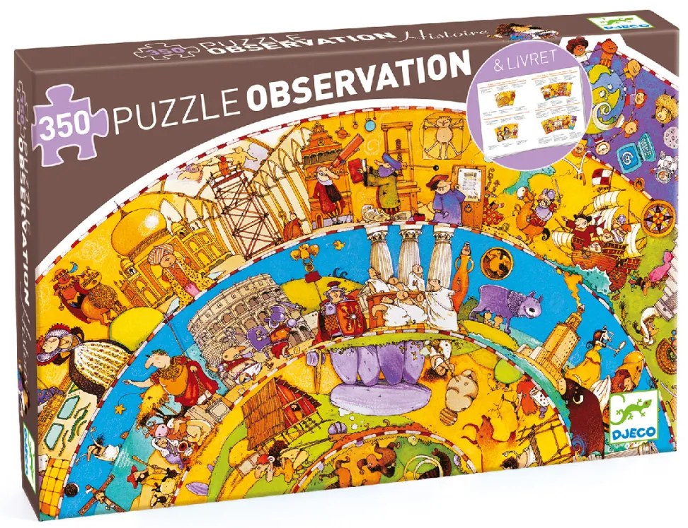 Megfigyeltető puzzle - Történelem, 350 db-os spirál puzzle - History + booklet