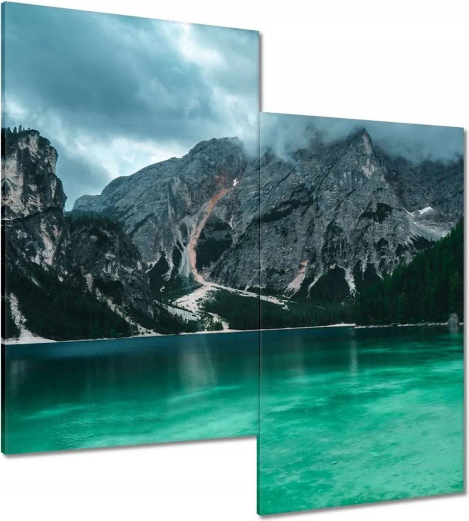 Vászonkép 60x60 Hegyi tó Tájkép