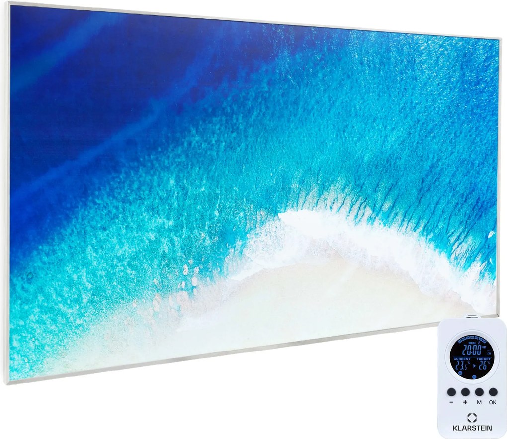 Klarstein Wonderwall Air Art Strand, infravörös hősugárzó, 101 x 60 cm, 600 W, falra szerelhető
