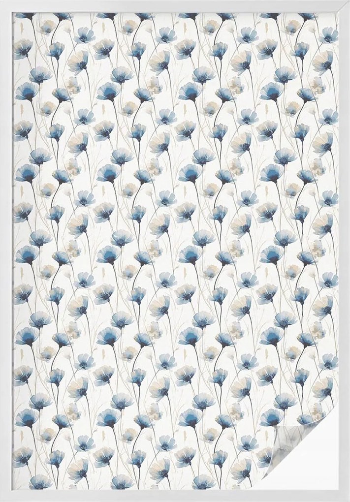 Öntapadós Ablakfólia Adatvédelem Kék virágok 100x146