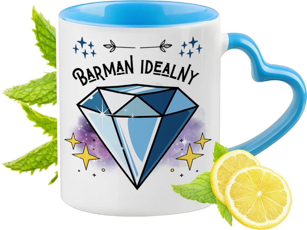 Csaposnak Kék Bögre Szív Alakú Füllel Ajándék