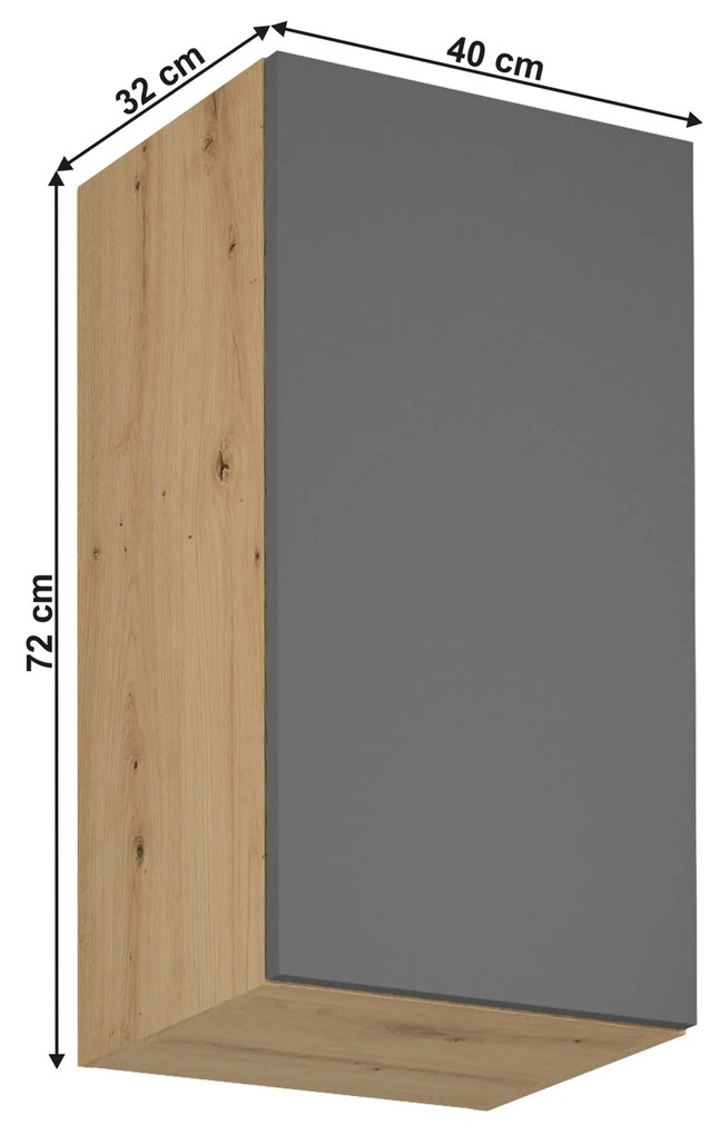 Felső konyhaszekrény G40 Langari (artisan tölgy + matt szürke) (B). 1016901