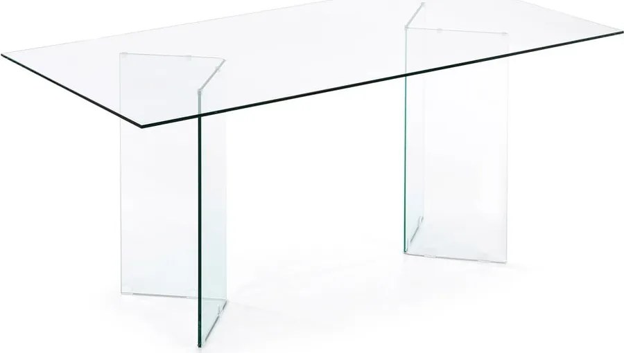 Étkezőasztal üveg asztallappal 90x200 cm Burano – Kave Home