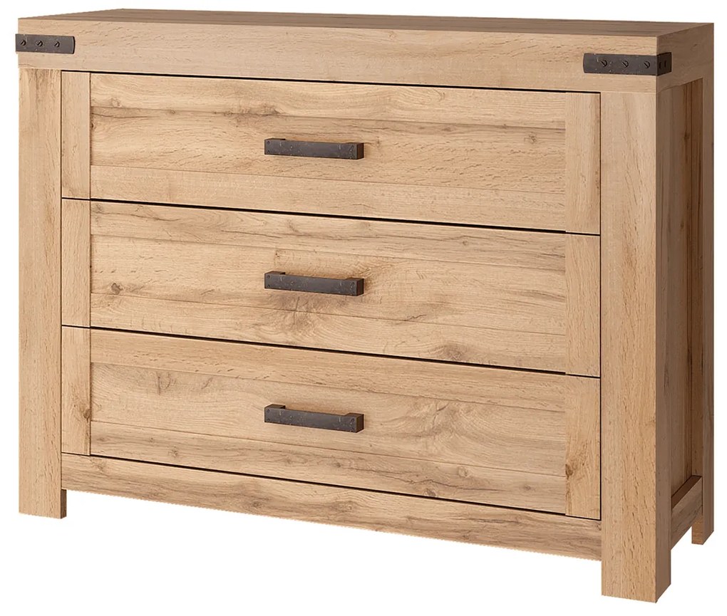 MORATIZ 3S komód, wotan korszak