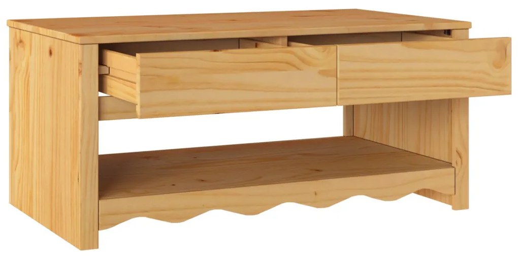 Kávézóasztal "DRAMMEN" 99x55x45 cm Tömör fenyő