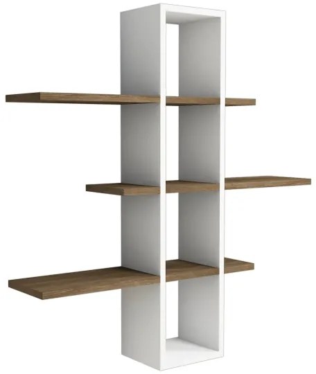 Fali polc ARDO 101x96 cm fehér/barna
