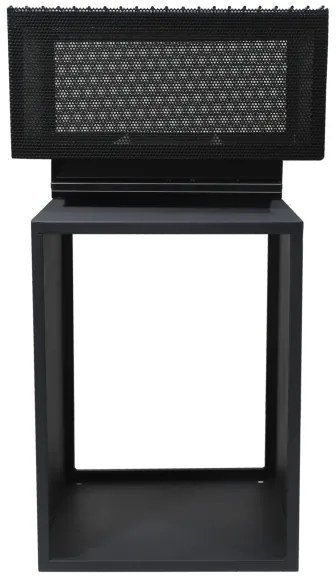 Hordozható fa tűzrakóhely rostéllyal fekete