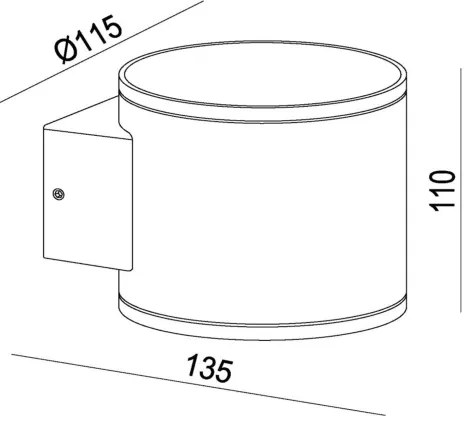 Lucide 28803/01/30 - Kültéri fali lámpa OXFORD 1xG9/5W/230V IP54 fekete