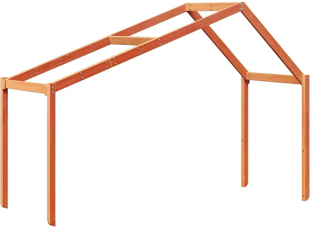 vidaXL viaszbarna tömör fenyőfa gyerekágytető 213 x 85,5 x 144,5 cm