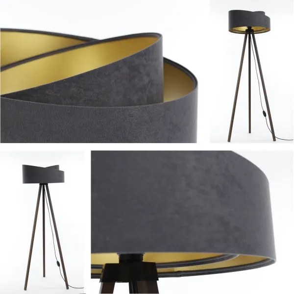 Állólámpa GALAXY 1xE27/60W/230V szürke/barna