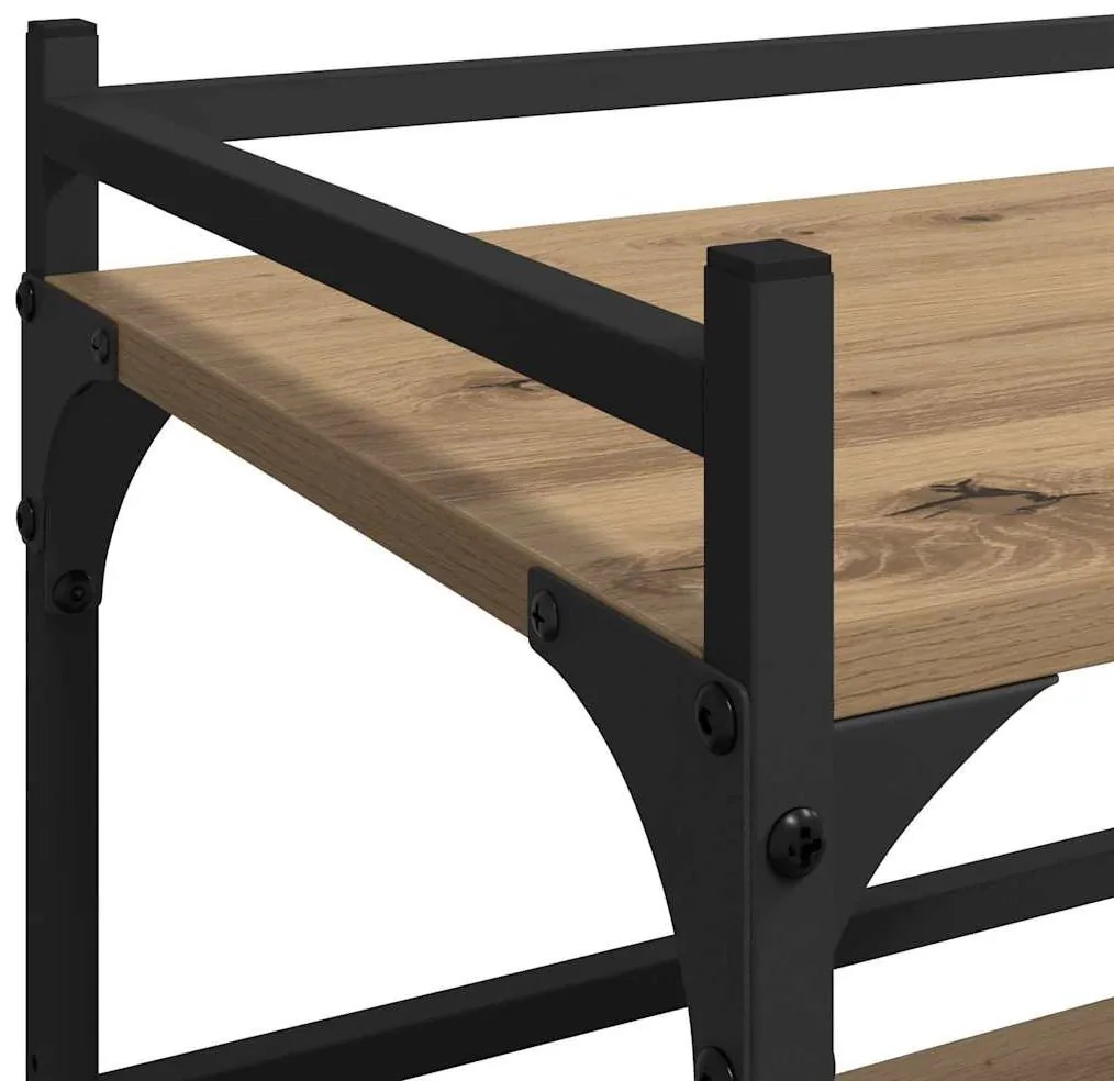 vidaXL Konyhai kocsi Artisan tölgy 50 x 35 x 75.5 cm Faanyag