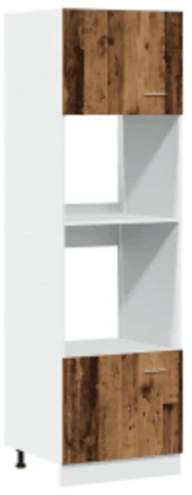antik fa szerelt fa mikrohullámú szekrény 60 x 57 x 207 cm