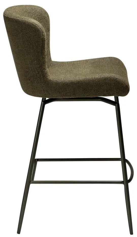 Khaki kárpitozott bárszék (ülésmagasság 67,5 cm) Glam – DAN-FORM Denmark