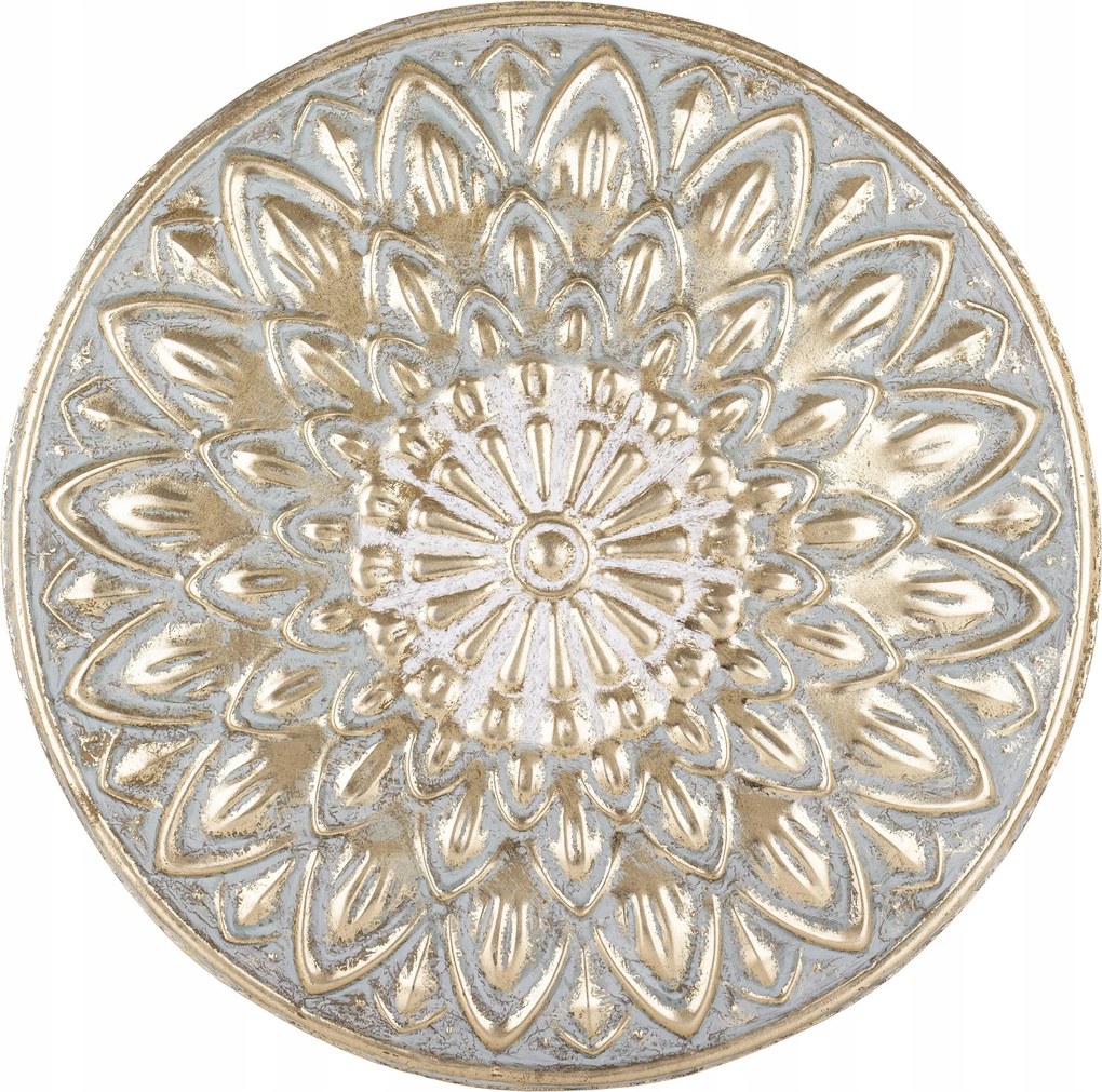 Kerek Fém Fali Dekoráció Retro Kör arany kék szürke