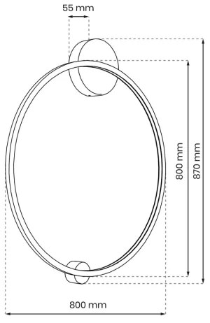LED fali lámpa SATURNO LED/46W/230V 80 cm átmérő IP44 arany