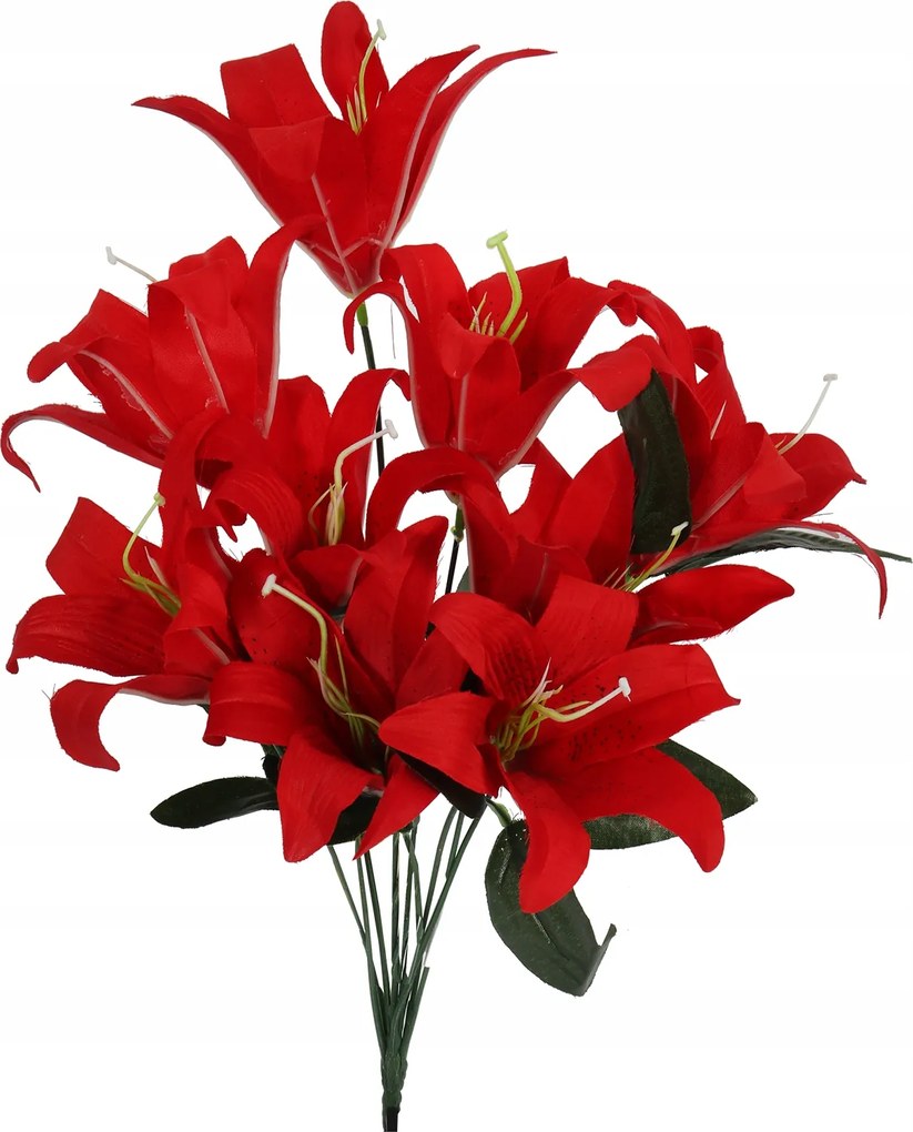 Csokor 10 Liliom Piros művirág liliom