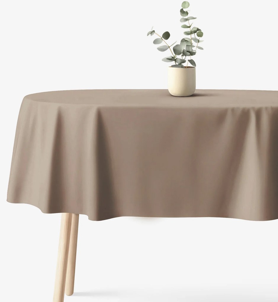 Goldea ovális pamut terítő - kávébarna 140 x 280 cm