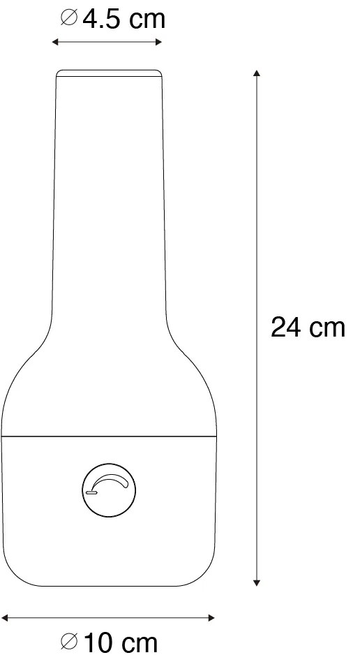 2 db-os kültéri asztali lámpa szett arany fehérrel, újratölthető LED-del - Haard