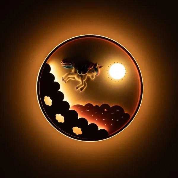 Brilagi -LED dimmelhető gyerekszobai mennyezeti lámpa UNICORN LED/68W/230V 3000-6000K+távirányító