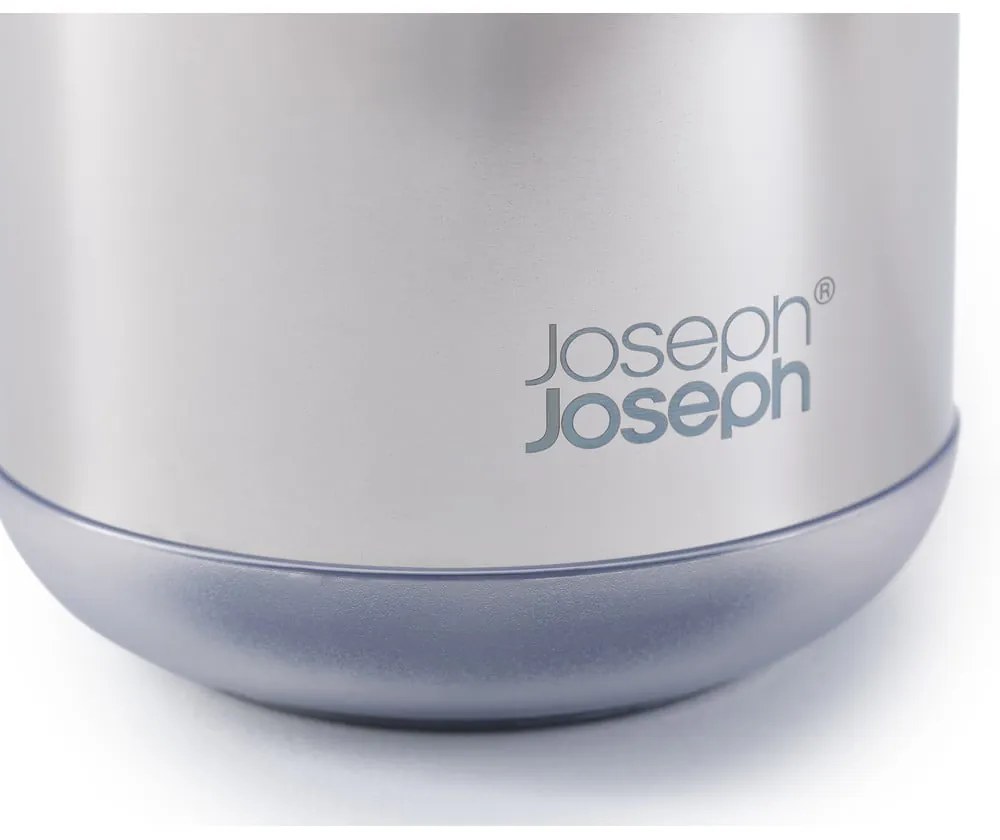 Fényes ezüstszínű rozsdamentes acél szappanadagoló 300 ml EasyStore Luxe – Joseph Joseph