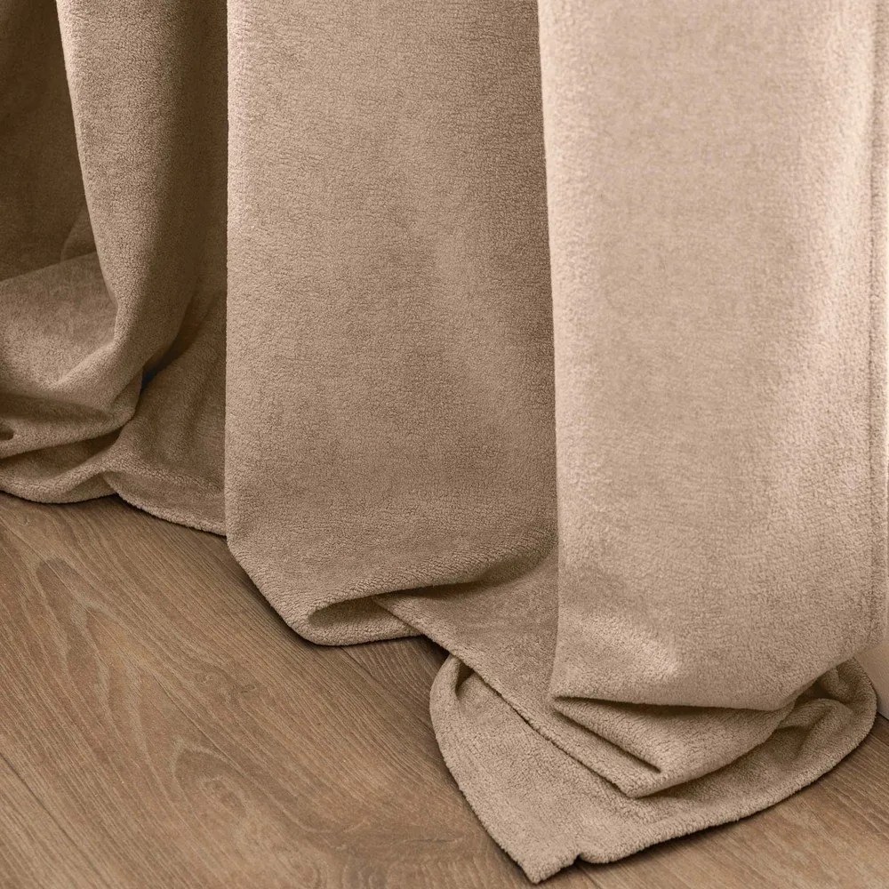 Világosbarna buklé függöny 140x260 cm Winona – douceur d'intérieur