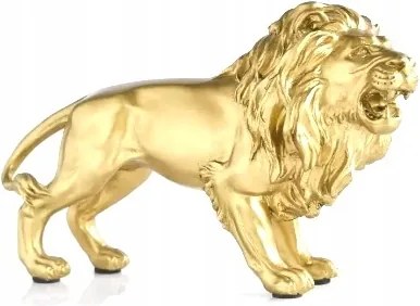 Dekoratív Szobor Figura Óriás Arany Oroszlán Király Feng Shui Íróasztalra