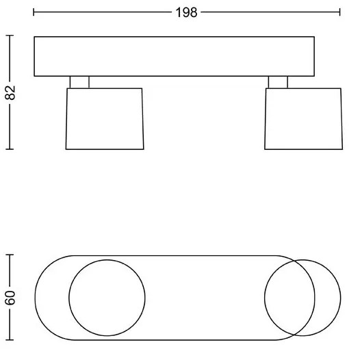 Philips STAR 2xLED/4,5W/230V állítható fényerőjű spotlámpa