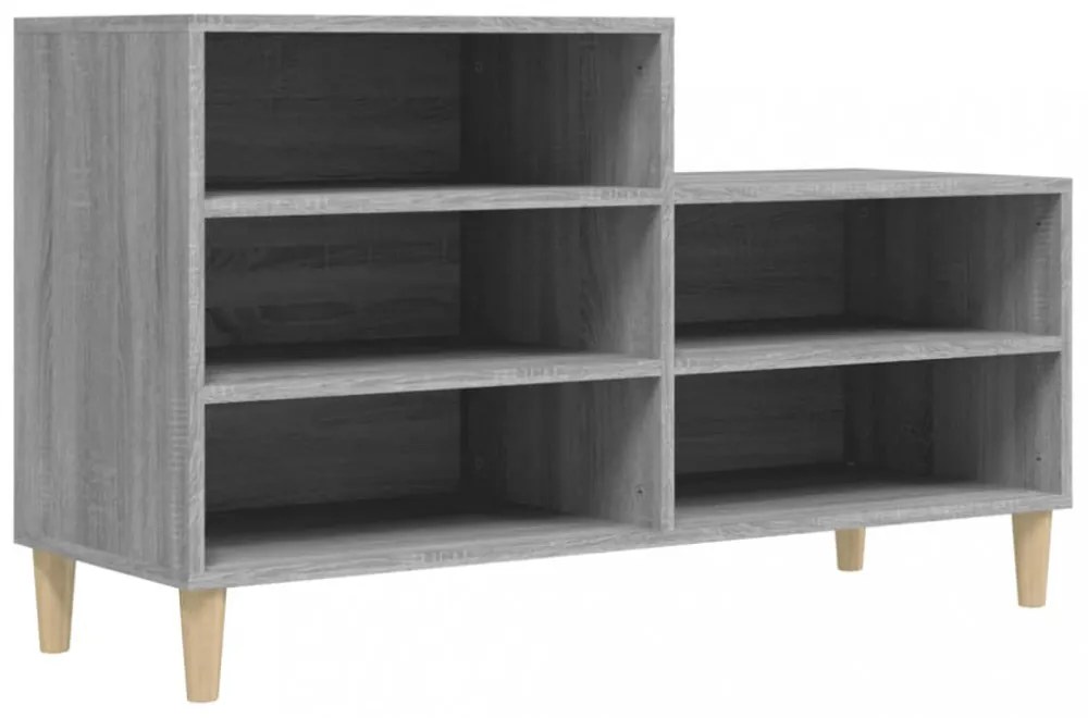 vidaXL szürke sonoma színű szerelt fa cipősszekrény 102x36x60 cm