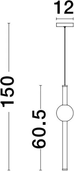 NOVA LUCE 9054451 NEUTRON Hengeres Függesztett Lámpa LED IP20
