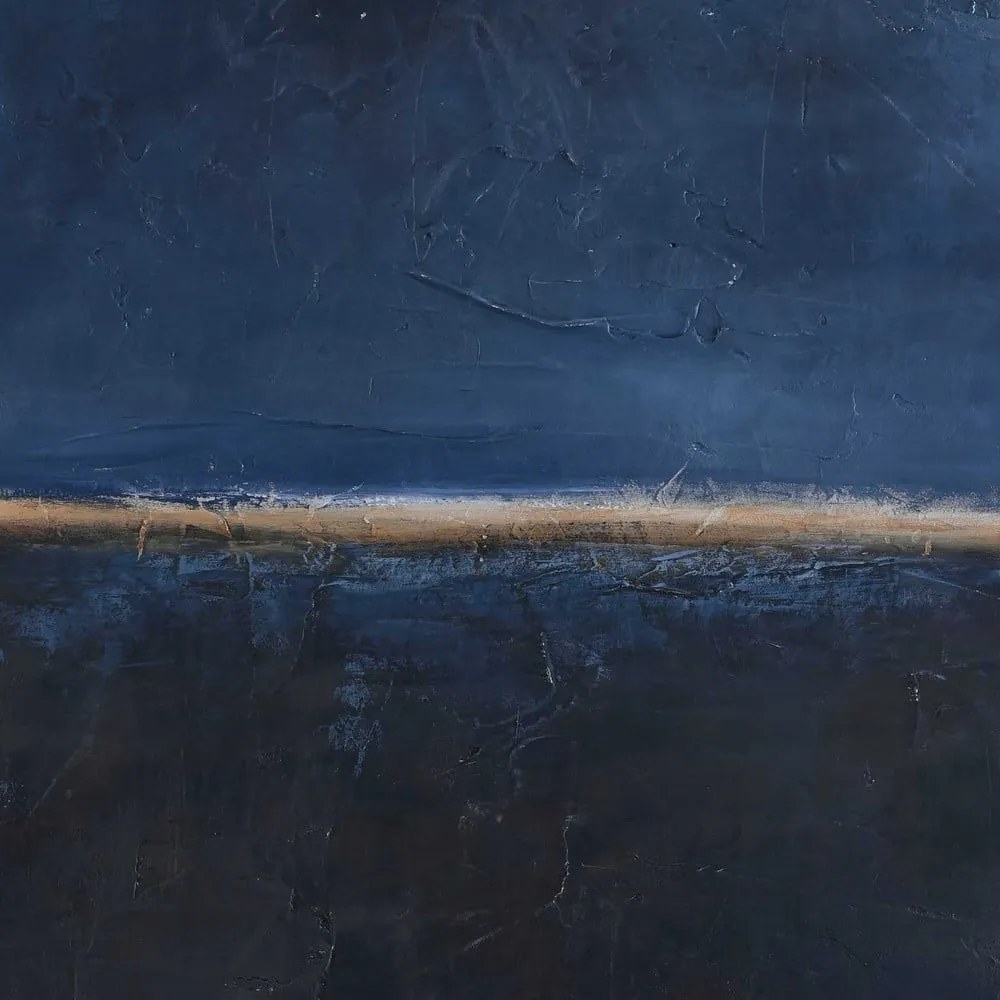 Kézzel festett kép 78x98 cm Edge Blue – Malerifabrikken