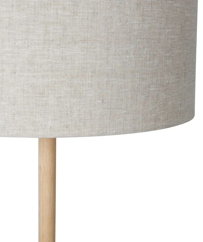 Rusztikus állólámpa fa, világosbarna árnyékolóval - Mels