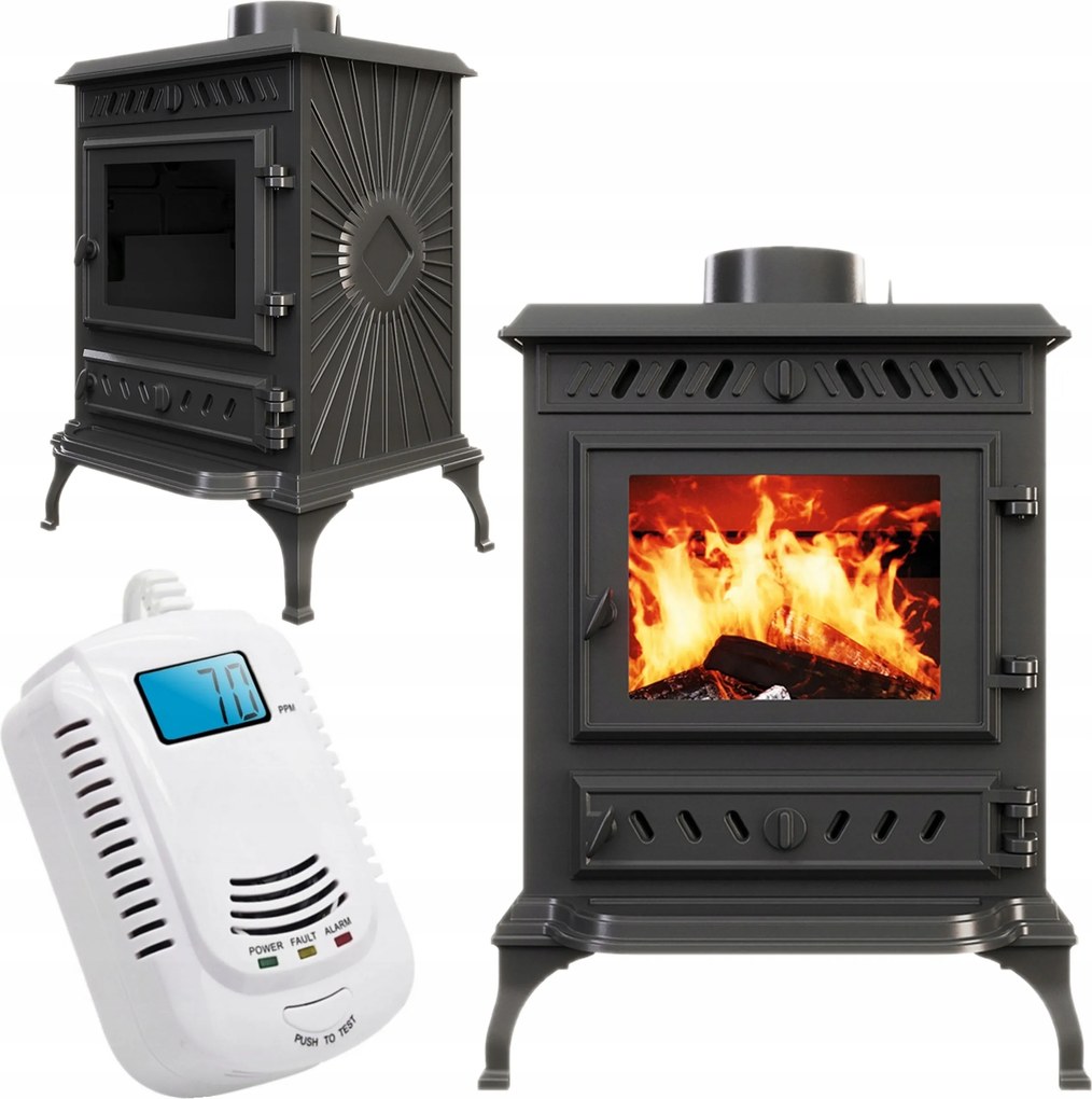 Kályha kályha öntöttvas kandalló kecske 7,4 kW szabadonálló 150mm Erősített Vip