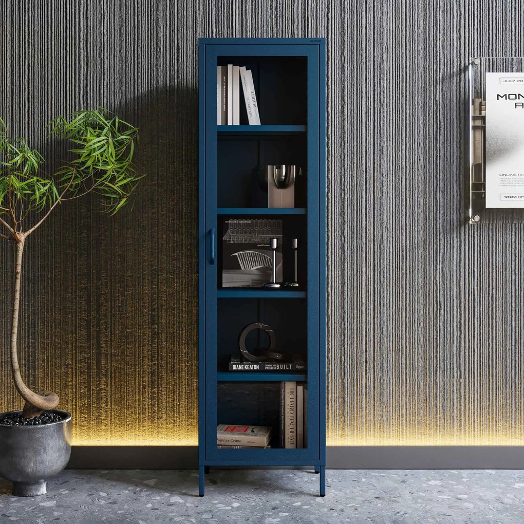 LUIGI vitrin, 500 x 1800 x 350 mm, Modern: gránátszín