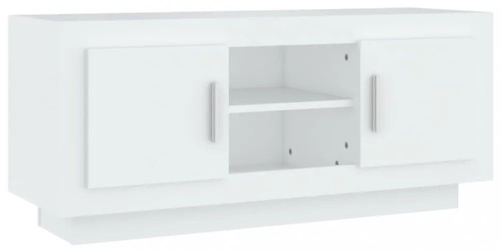 fehér szerelt fa TV-szekrény 102 x 35 x 45 cm