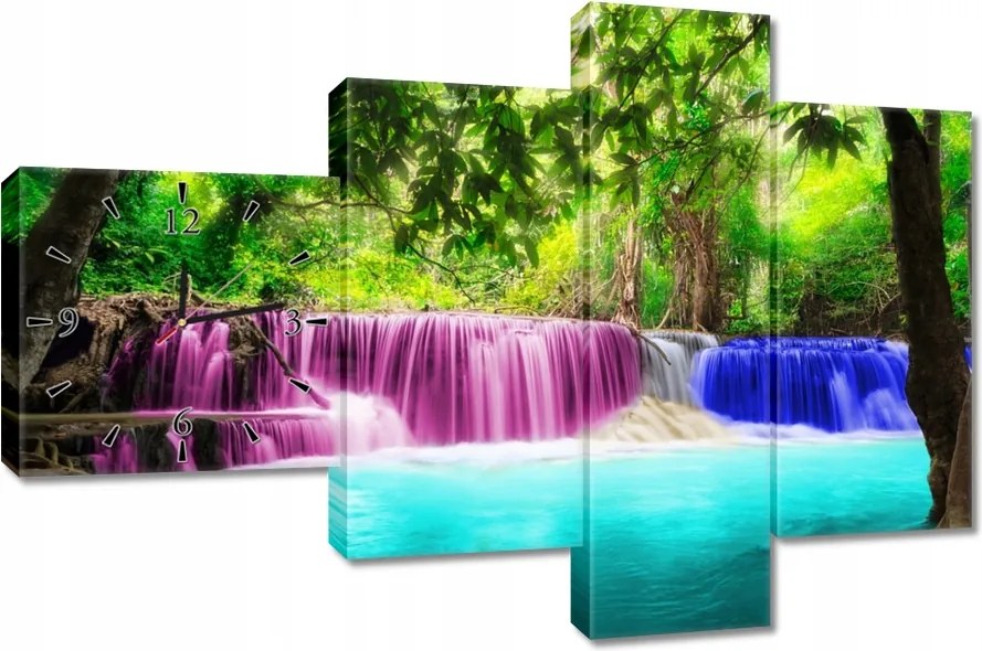 Faliórák 100x70 Színes vízesés