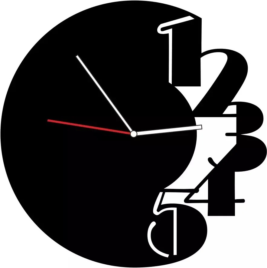 Fém Falióra 40cm Fekete Alumínium 2mm