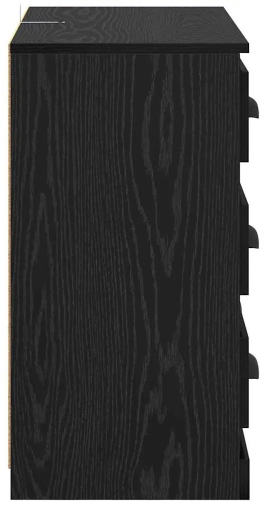 Oldalszekrények 2 pcs Fekete tölgy 70 x 35,5 x 67,5 cm Faanyag