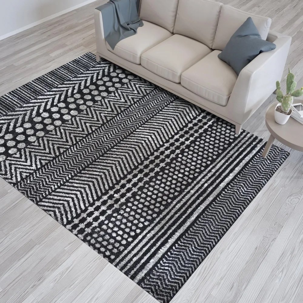 Designer szőnyeg finom mintával  szürke Szélesség: 80 cm | Hosszúság: 150 cm