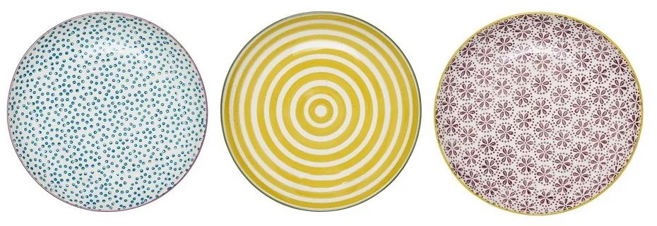 Patrizia 3 db-os agyagkerámia desszertes tányér szett, ø 16 cm - Bloomingville