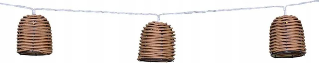 Napelemes Fénylánc 3,8m Modern Stílus Meleg Fehér 10 Lámpabúra