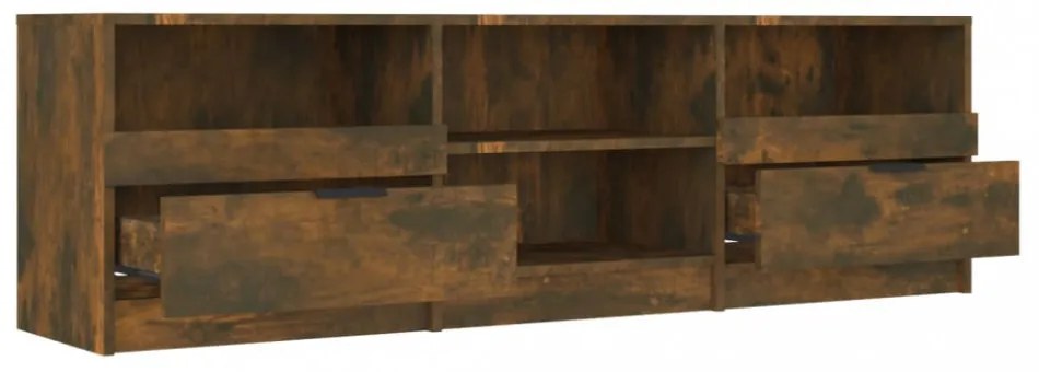 füstös tölgy színű szerelt fa TV-szekrény 150 x 33,5 x 45 cm