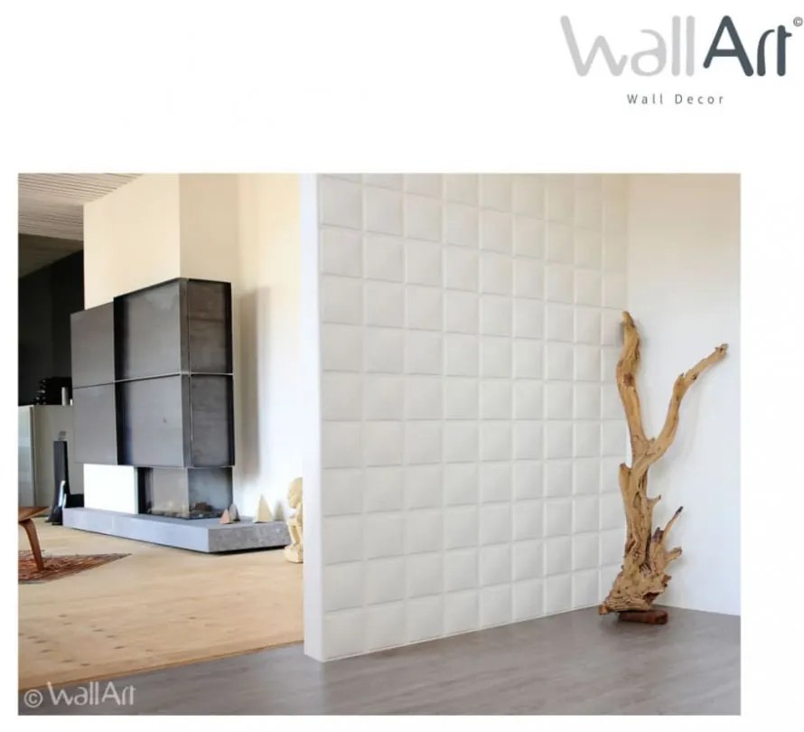 Wallart ga-wa07 12 darab 3d falpanel kockás mintával