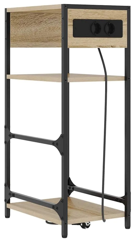 Éjjeliszekrény fiókkal sonoma tölgy 40 x 27 x 76 cm Faanyag