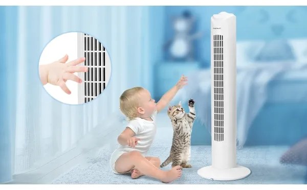 Aigostar - Torony ventilátor 45W/230V fehér