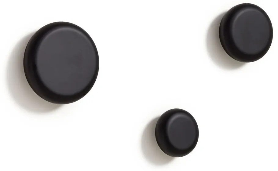 Fekete fali fa akasztó szett 3 db-os Nadue – Kave Home