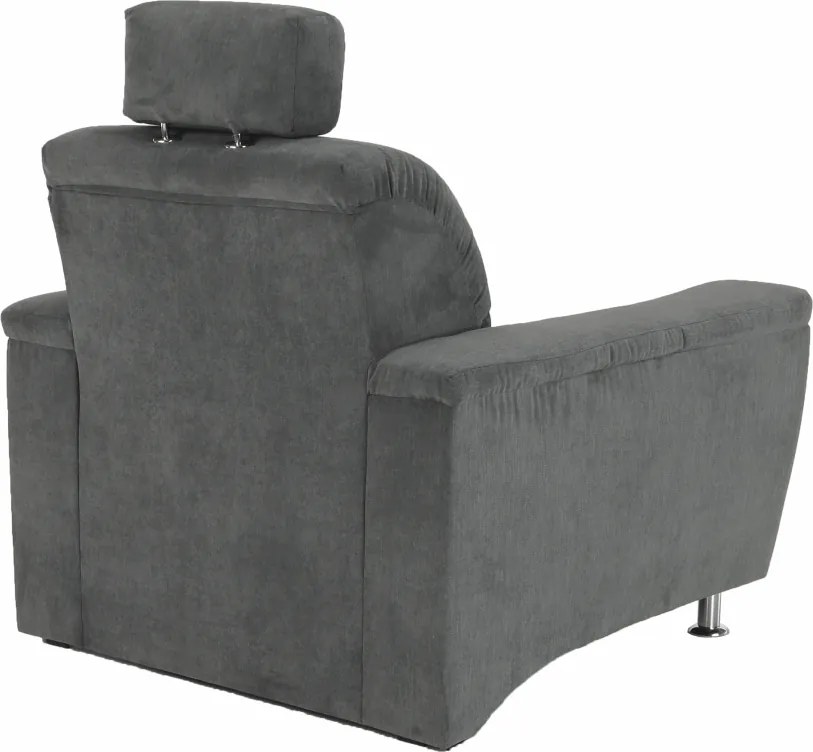 Fotel, szürke szövet, SANTIAGO